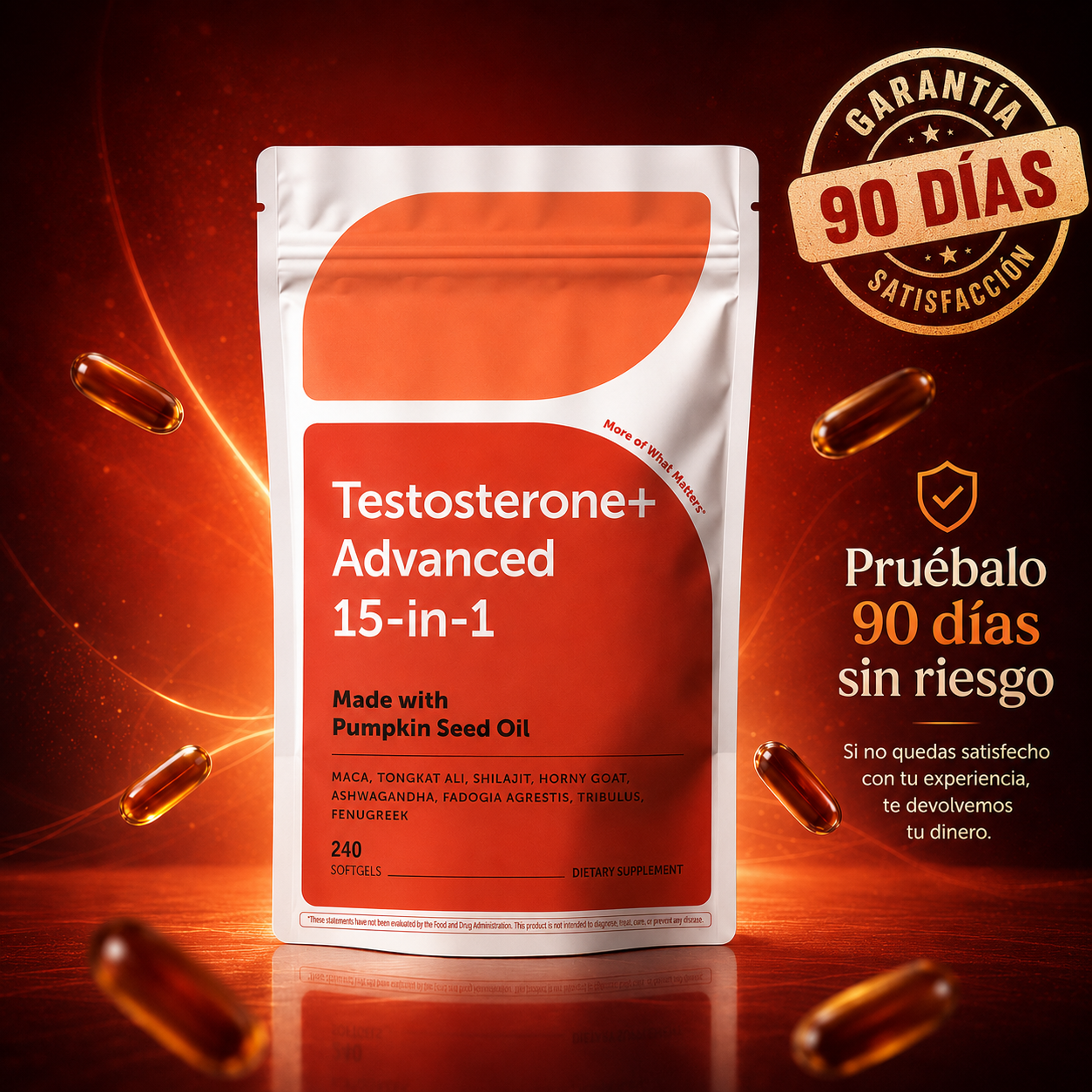Fórmula Masculina Avanzada 15 en 1 – 240 cápsulas blandas
