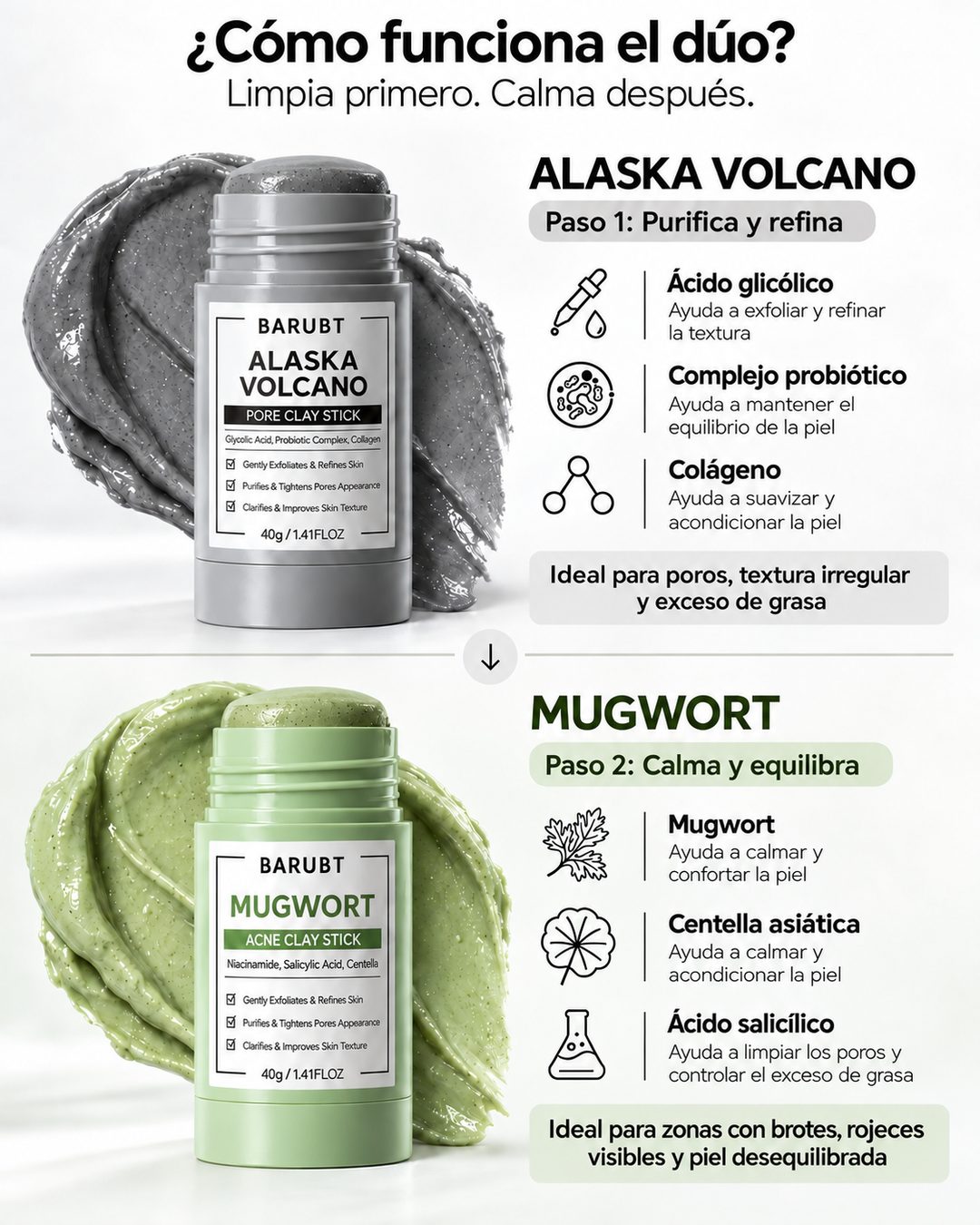 Dúo Facial 2 Pasos — Poros + Equilibrio de la Piel